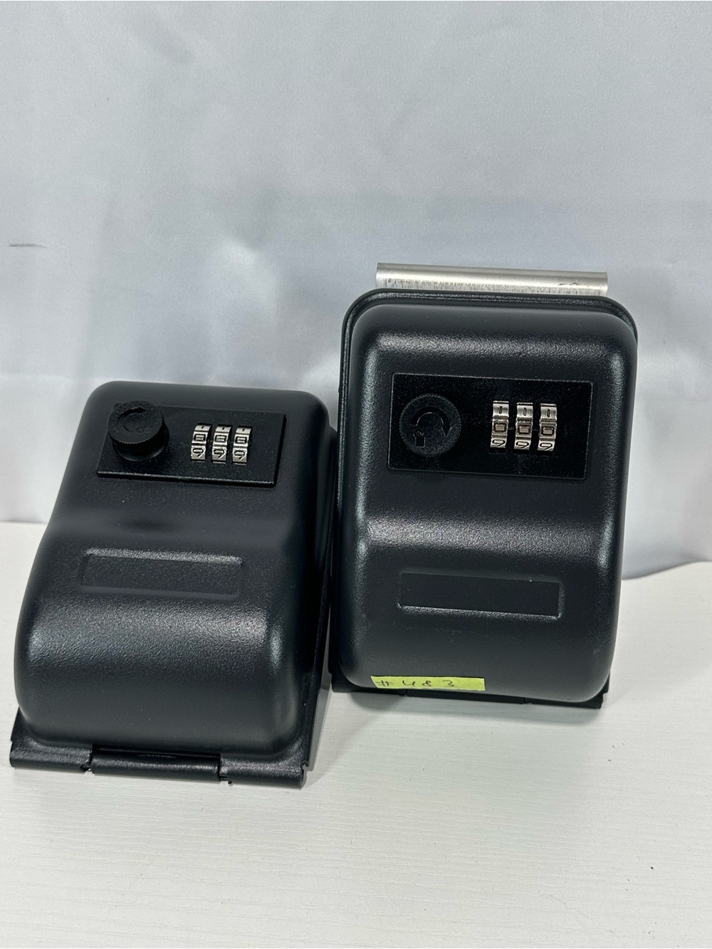 #483 Lot Of 2 Car Key Window Lock Box, Heavy Duty, 3-Digit Combo, Weatherproof